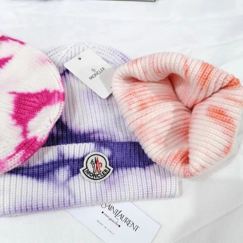 PMOH3  New tie dye multi-color core yarn knitted hat
