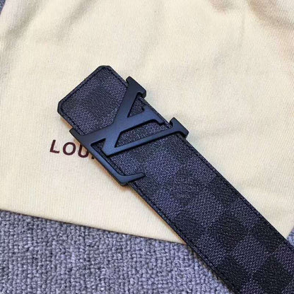 LVBL1 wide 3.8cm real leather Man and women Belt with packing