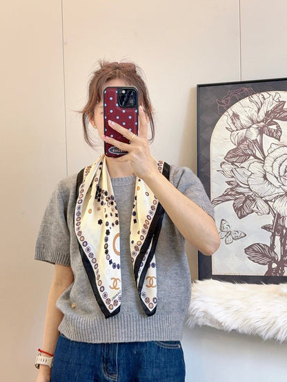 XCC35 Silk satin 70-70CM scarf