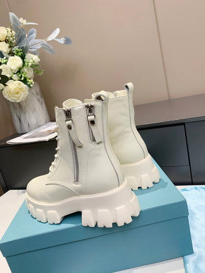 HJPS1 Leather Shoes Women 35-40 with box