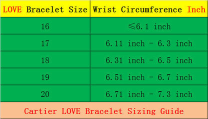 CAB15 LOVE screw bracelet with screwdriver bangle steel 18K gold plated Jewelry 15-22cm