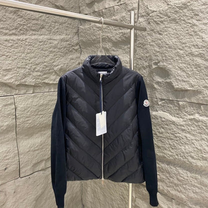 042067  Women's knitted spliced down jacket clothing