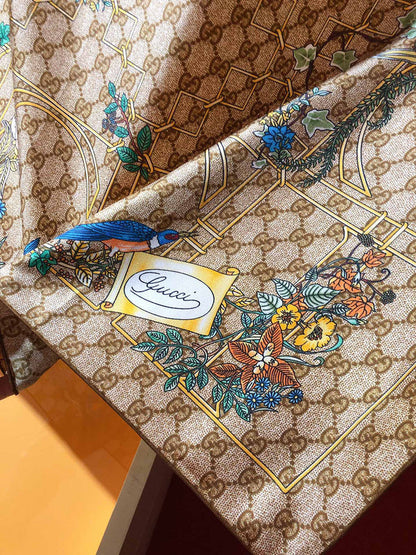 XGC14 Silk satin 90-90CM Scarf