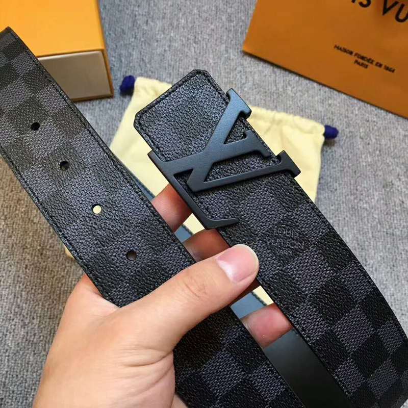 LVBL1 wide 3.8cm real leather Man and women Belt with packing