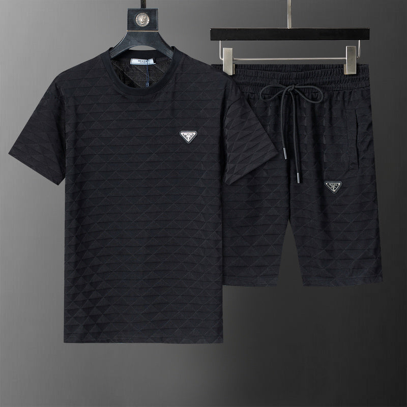 PRC78  New men's short sleeved polo top+shorts clothing