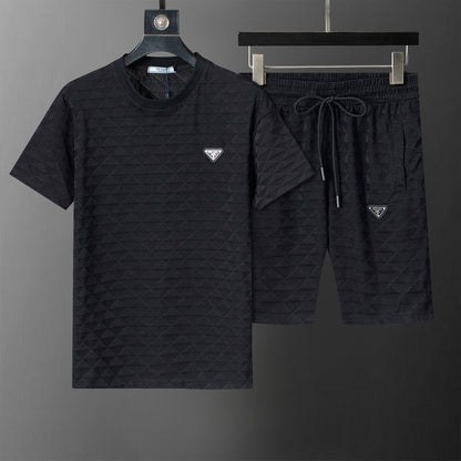 PRC78  New men's short sleeved polo top+shorts clothing