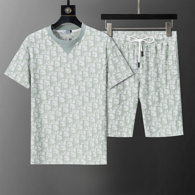 DIC119 New men's short sleeved polo top+shorts clothing