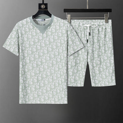 DIC119 New men's short sleeved polo top+shorts clothing