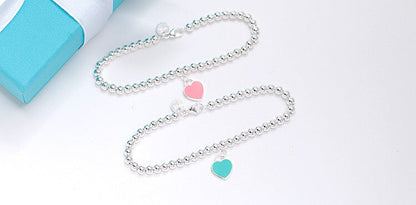 TB0 Real 925 Sterling Silver hear Bracelets   Jewelry