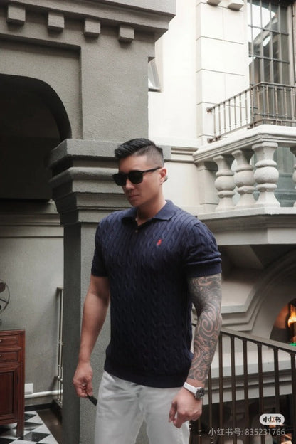 LFC15  New high-quality men's and women's spring and autumn polo shirts, short sleeved sweaters, sweaters, base sweaters, clothing