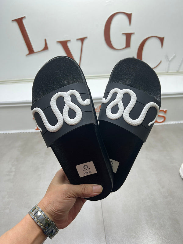 YGS05 Women and Man Leather Slippers 35-45 Shoes with Box