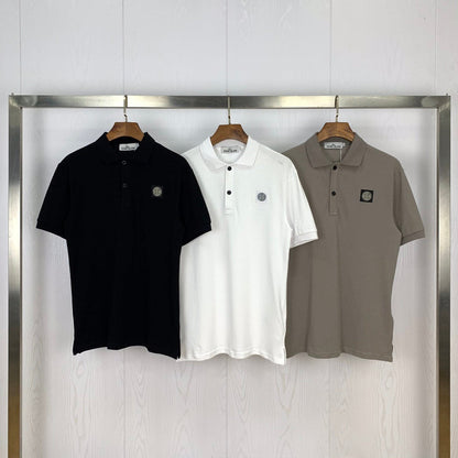 STC23 New men's polo shirt summer short sleeved top Clothing
