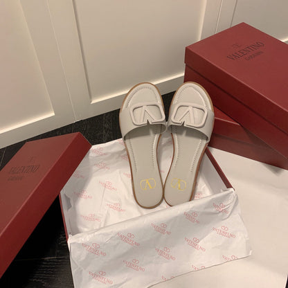 MVS20 Leather slippers Women shoes 35-40 With box