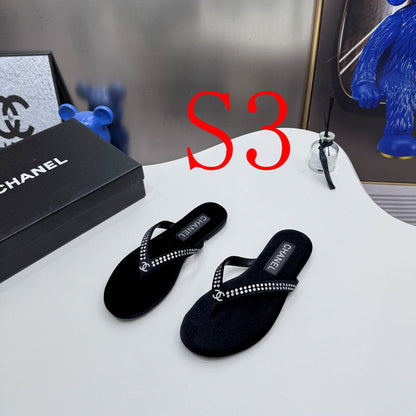 MBCS4 Leather Slippers Size 35-42 Shoes with Box