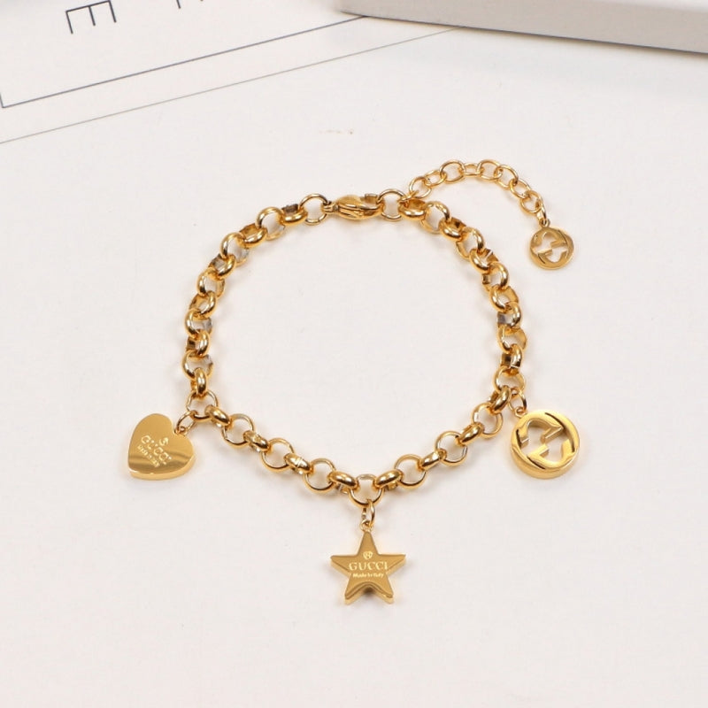 GCB1 Star pendant, thick three-dimensional letter short bracelet  Jewelry