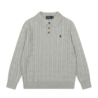 LFC5 New men's and women's spring and autumn collared sweaters, sweater base clothes