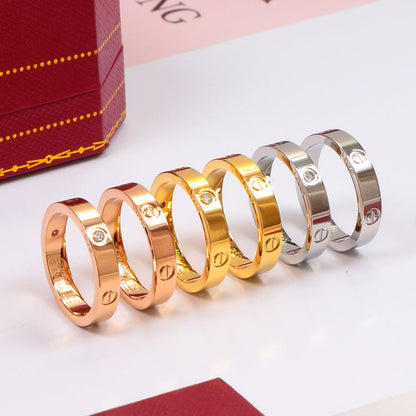 CAR7 Classic LOVE ring 4mm for lovers ring  Jewelry