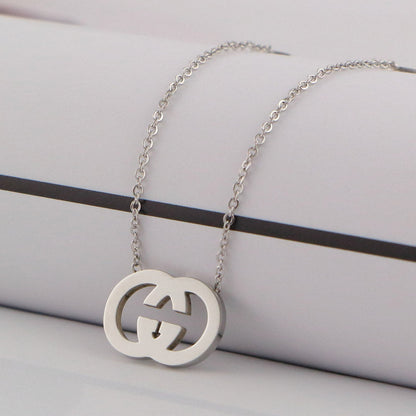 GCN7 Necklace 316L steel plating gold wonderful gift silver/Gold/rose necklaces Jewelry