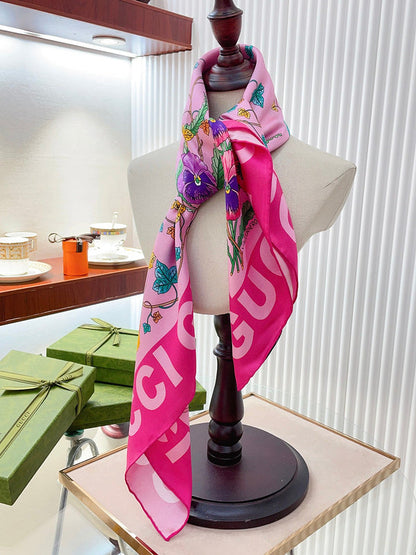 XGC31 Silk satin 90-90CM Scarf