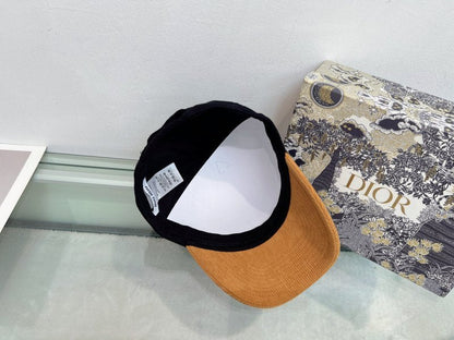 MIH16 New autumn and winter contrasting corduroy smoking baseball cap Hat