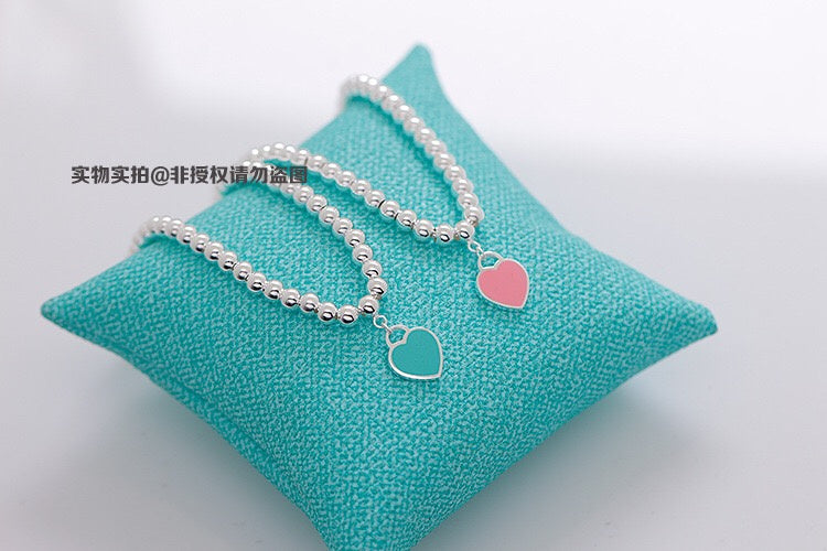TB0 Real 925 Sterling Silver hear Bracelets   Jewelry