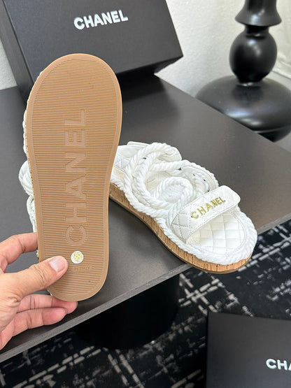 GCS2 Leather shoes Women35-41 Slipper with box