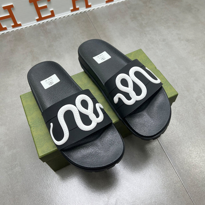YGS05 Women and Man Leather Slippers 35-45 Shoes with Box
