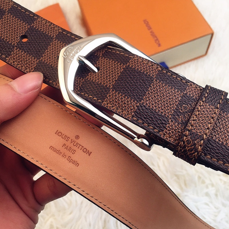 LBL4 Real leather wide 3.5cm coffee have 95-125cm total long with packing
