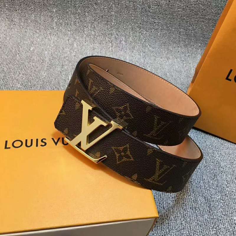 LVBL1 wide 3.8cm real leather Man and women Belt with packing