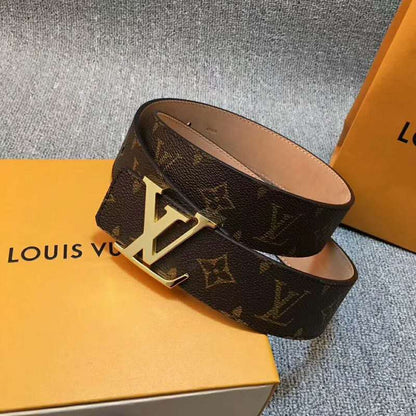 LVBL1 wide 3.8cm real leather Man and women Belt with packing