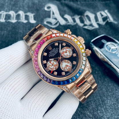 RW32  Rainbow Di classic three eyes six needle design, atmospheric fashion 40mm*12mm