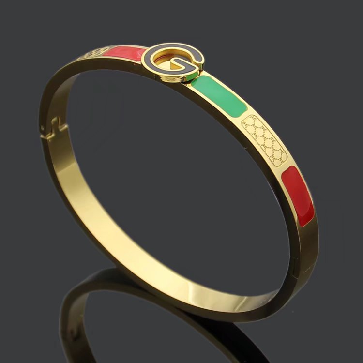 GB09    Red and green oil dripping plaid bracelet jewelry