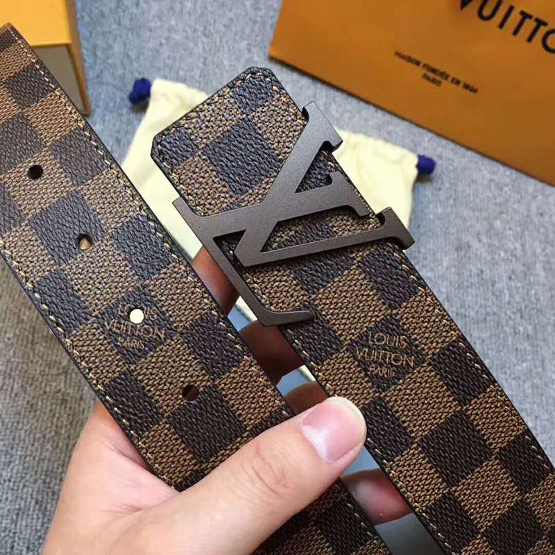LVBL1 wide 3.8cm real leather Man and women Belt with packing