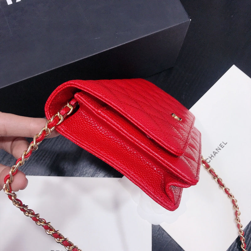 XCP016 Bag leather 19-13-4CM Bag Gold