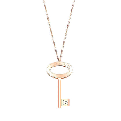 LVN014   Large Key Long Necklace Jewelry