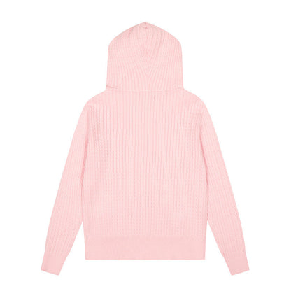 LFC18 New high-quality women's autumn and winter knitted sweater pullover hooded sweater clothing