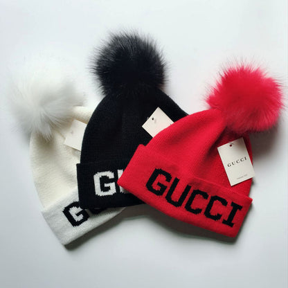 PGH8  New wool ball knitted hat