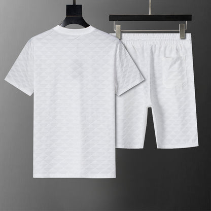 PRC78  New men's short sleeved polo top+shorts clothing