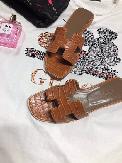 OHS02 Couples slipper Leather Shoes 35-42 with box