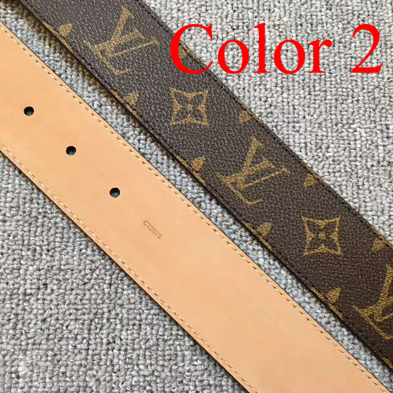 LVBL1 wide 3.8cm real leather Man and women Belt with packing