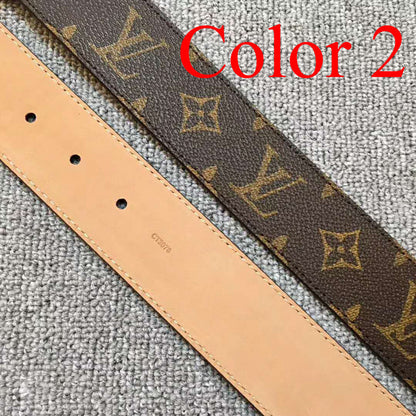 LVBL1 wide 3.8cm real leather Man and women Belt with packing
