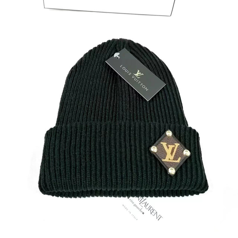PLH2   New autumn and winter fashion vertical striped hat
