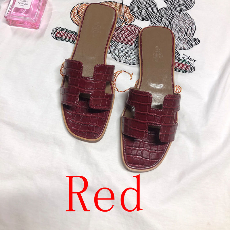 OHS02 Couples slipper Leather Shoes 35-42 with box