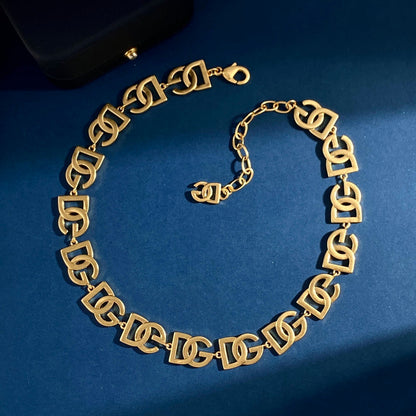 DGN1 Fashion New Style Necklace Jewelry Brass Material Gold-Plating 34cm+7cm lengthening  Jewelry