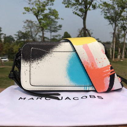 MJP16 real leather top quality MJ bag Mirror quality Graffiti yellow no box