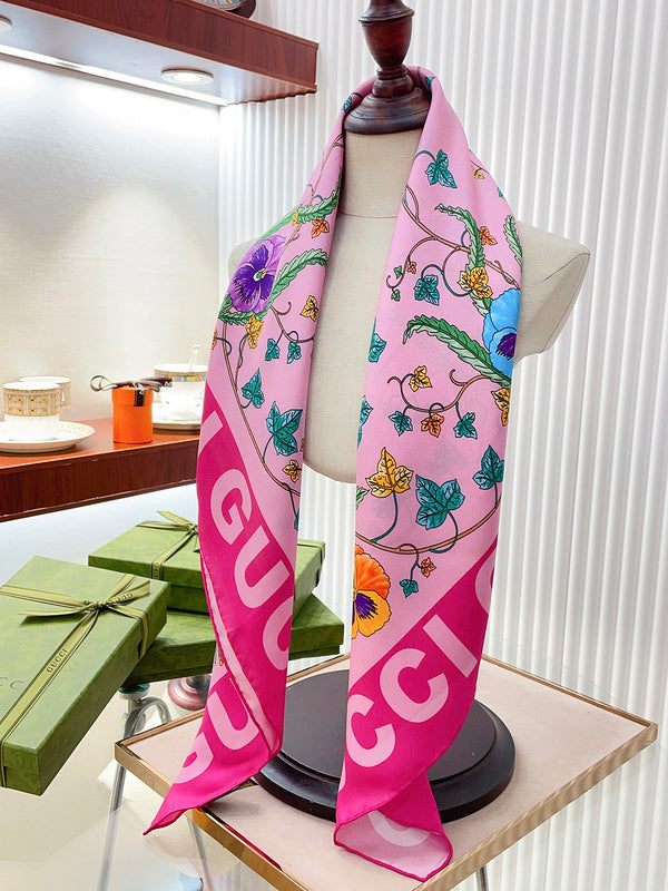 XGC31 Silk satin 90-90CM Scarf