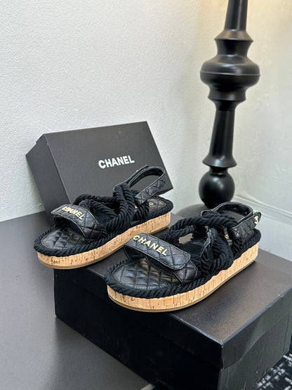 GCS2 Leather shoes Women35-41 Slipper with box