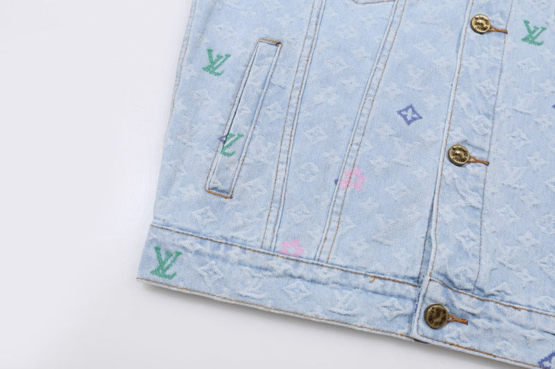 LVC020   New high-quality spring and autumn men'sand women’s jacket denim jacket clothes