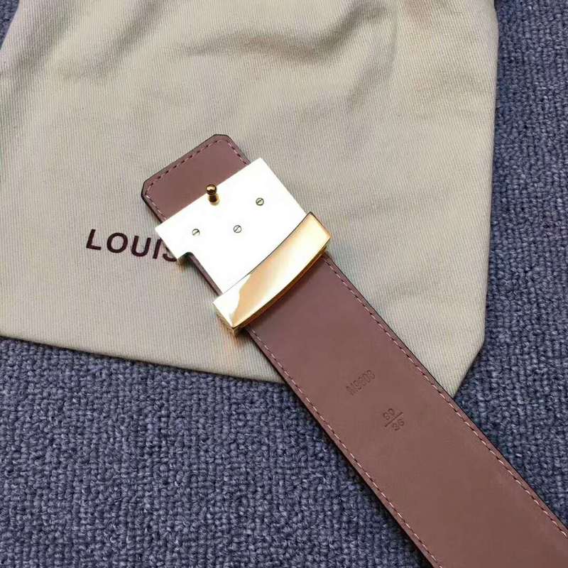 LVBL1 wide 3.8cm real leather Man and women Belt with packing