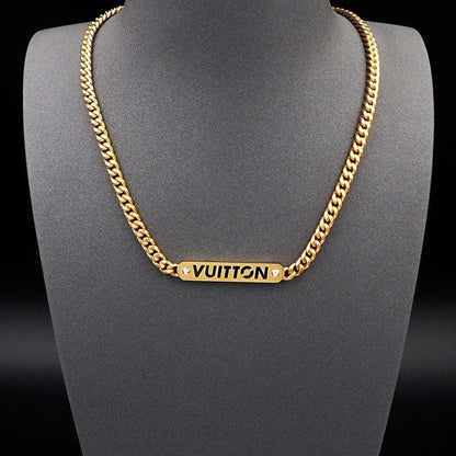X633    Men's and women's titanium steel necklace jewelry